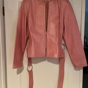 Pink Leather jacket